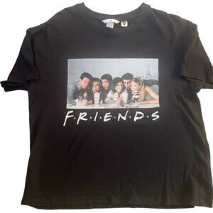 Black Friends Graphic Cropped Tee